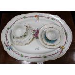 A SELECTION OF FLORAL DECORATED PORCELAIN