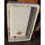 A WHITE GLAZED SHALLOW BELFAST SINK