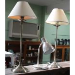 THREE MODERN TABLE LAMPS VARIOUS