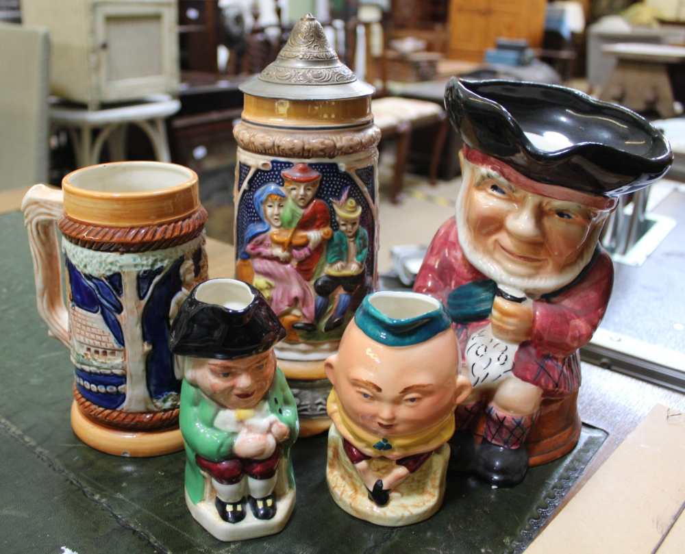 A BOX CONTAINING A GOOD SELECTION OF CHARACTER & TOBY JUGS - Image 2 of 2