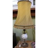 A MINTON HADDON HALL & CAST METAL BASED TABLE LIGHT