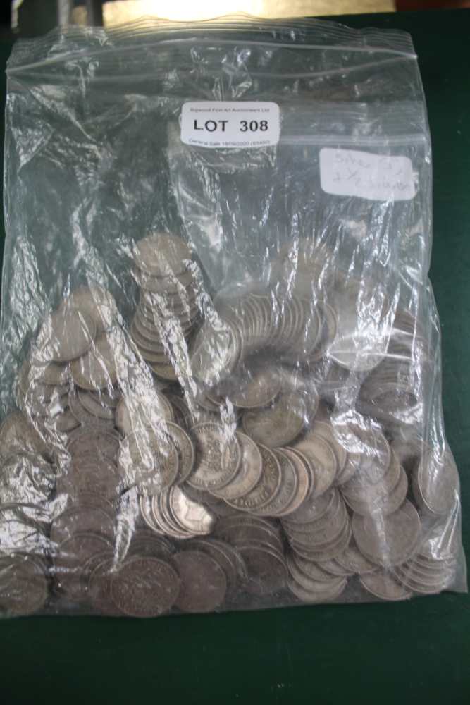 A BAG OF ENGLISH COINAGE to include examples with silver content