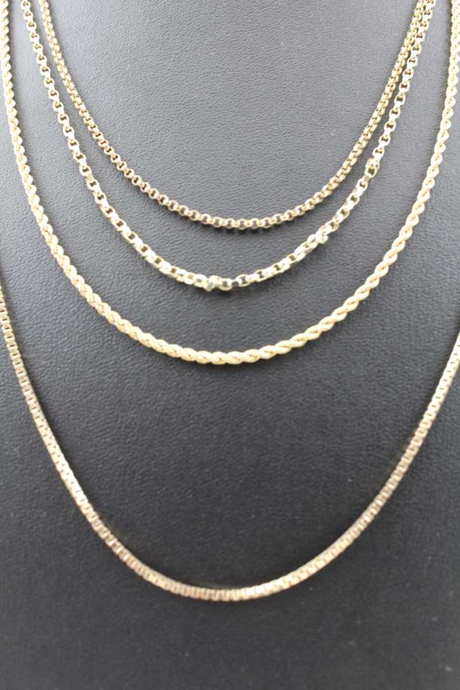 FOUR 9CT GOLD CHAIN NECKLACES, total combined weight - 28.4g - Image 2 of 2