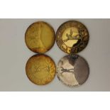 A COLLECTION OF MOON LANDING SILVER MEDALLIONS designed by Paul Vincze inscribed, "Man's first