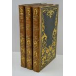 THE POEMS OF PERCY BYSSHE SHELLEY, in three fine gilt tooled leather bindings, printed at Ballantyne