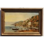 HOPKINS HORSLEY HOBDAY HORSLEY (1807-1890) 'A North Italian Coastal scape', with sailing boats and