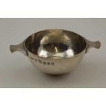 GEORGE AND MICHAEL CRICHTON A LATE 19TH CENTURY SILVER QUAICH of two-handled form, Edinburgh 1889,