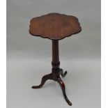 A 19TH CENTURY AND LATER ADAPTED MAHOGANY OCCASIONAL TABLE, on canon barrel turned column and