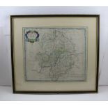 AFTER ROBERT MORDEN (1650-1703) "Warwickshire", a hand coloured map, inscribed "Sold by Abel