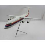 A "SPACE MODELS" BRITISH AEROSPACE 1/72 MODEL AIRCRAFT, 146/100 type in Aspen livery, United Express