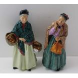 TWO ROYAL DOULTON CERAMIC FIGURES, "The Orange Lady" and "Bridget", 20cm high