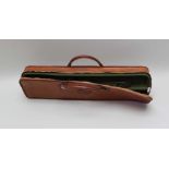 A LEATHER EFFECT OVER & UNDER SHOTGUN CASE