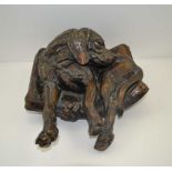 SALLY ARNUP, FRBS, ARCA (1930-2015) (ARR Apply) 'Dog on Bed', signed and numbered bronze, signed