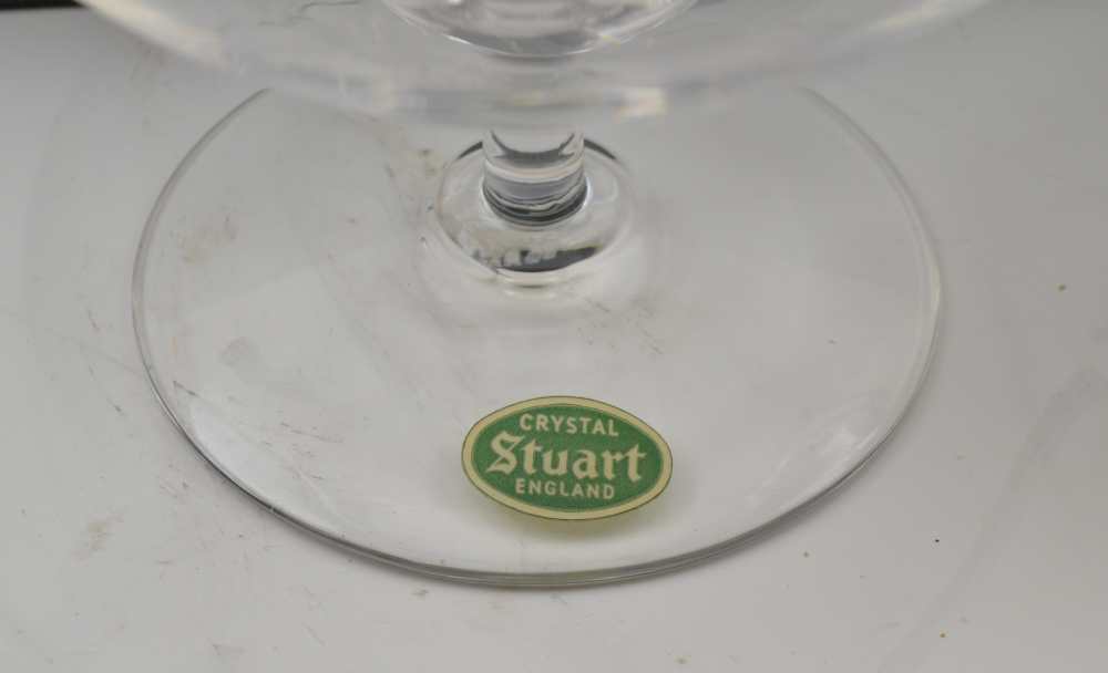 A CASED BRANDY WARMER, contains white metal spirit burner and a 'Stuart' crystal brandy glass - Image 3 of 4