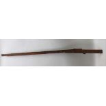 AN ANTIQUE INDIAN RAMPART MUSKET MATCHLOCK weight 5.9KG (13lbs) overall length 76'' barrel length