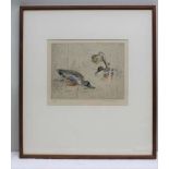 AFTER VERNON STOKES A signed limited edition hand-coloured Artist's Proof Etching, depicting