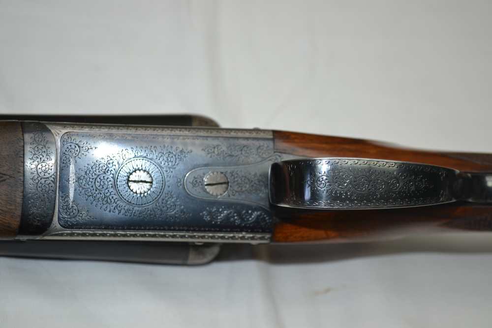 A 12-BORE SIDE-BY-SIDE BOXLOCK EJECTOR SHOTGUN BY WILLIAM POWELL & SON, Carrs Lane, Birmingham. - Image 6 of 11