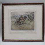 AFTER HENRY WILKINSON R.E. 'Field Spaniels', a limited edition dry point print, No. 79 of 180,