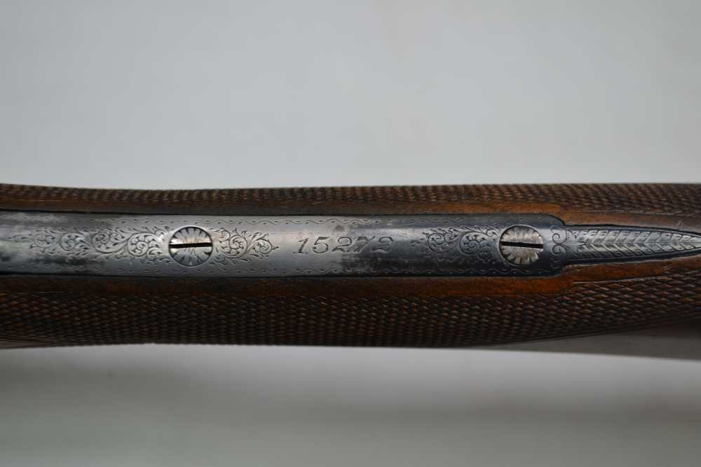 A 12-BORE SIDE-BY-SIDE BOXLOCK EJECTOR SHOTGUN BY WILLIAM POWELL & SON, Carrs Lane, Birmingham. - Image 7 of 11