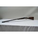 A 12 BORE SIDE BY SIDE SHOTGUN Made by Ugartechea (Spain) no. 147816, sidelock ejector with full