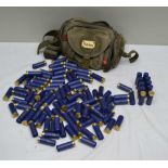 CANVAS PRITCHARD BAG FULL OF HULL SPECIAL PIGEON 12 BORE CARTRIDGES, plus 125 Hull special pigeon in