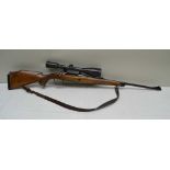 A .270 WIN BOLT ACTION RIFLE, made Mannlicher Schonauer, MOD M72, with Schmidt & Bender 8 x 56