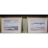 P. MACGREGOR WILSON A PAIR OF WATERCOLOUR COASTAL STUDIES, each signed, decorative double mounted,