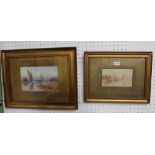 W. LESLIE RACKHAM TWO PROBABLE LATE 19TH CENTURY WATERCOLOURS OF THE BROADS OR THE FENS, each signed