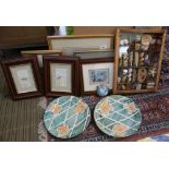 A BOX CONTAINING A SELECTION OF DECORATIVE PICTURES & PRINTS, to include original artworks, together