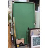 A 6' FOLDING SNOOKER TABLE plus accessories