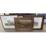 FOUR DECORATIVE PRINTS VARIOUS appertaining to the riding of horses