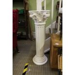 A CAST PLASTER CLASSICAL DESIGN DISPLAY COLUMN