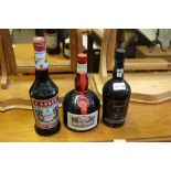 FOUR BOTTLES OF ALCOHOLIC BEVERAGE to include Grand Marnier