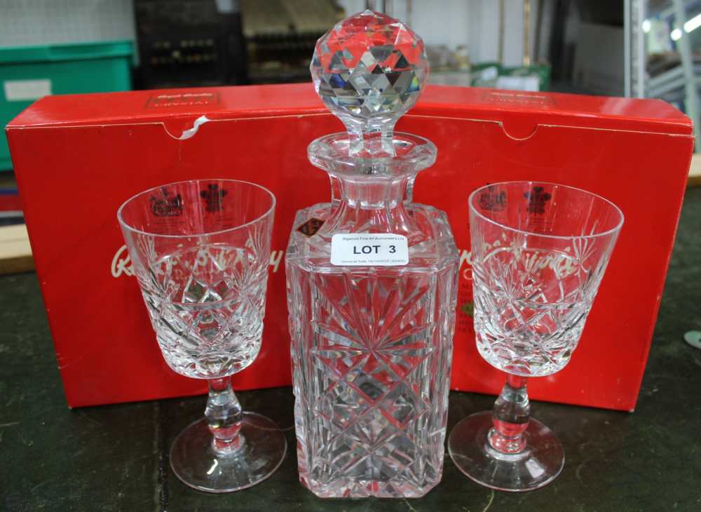 A SELECTION OF ROYAL BRIERLEY CUT GLASSWARE