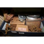 A GOOD & EXTENSIVE COLLECTION OF VINTAGE FISHING EQUIPMENT to include rods, creel and various