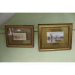 W. LESLIE RACKHAM TWO PROBABLE LATE 19TH CENTURY WATERCOLOURS OF THE BROADS OR THE FENS, each signed