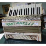 A SANTIANELLI MOTHER-OF-PEARL EFFECT ACCORDION