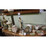 AN EXTENSIVE SELECTION OF DOMESTIC ONYX WARES, to include; table lighters, table lamps, telephone,