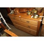 A PROBABLE LATE 19TH CENTURY PINE FOUR DRAWER CHEST