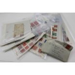 A COLLECTION OF BRITISH STAMPS, to include a 19th century envelope with a Penny Red, Lichfield 1875,