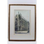 JOSEPH F PIMM A signed and coloured artists proof depicting Old King Edwards College, New Street,