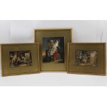 A COLLECTION OF THREE BAXTER PRINTS, to include 'The Disposition of Christ', 19cm x 16cm, gilt