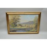 BERNARD WILLINGTON 'The Wye near Lydbrook' Oil on canvas, signed and titled en verso, 50cm x 75cm,