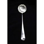 NICHOLAS HEARDEN A MID 18TH CENTURY SILVER LADLE, scallop shape bowl, the handle bears an engraved