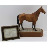 A ROYAL WORCESTER 'ARKLE' CERAMIC RACE HORSE, limited edition No.398 of 500, modelled by Doris