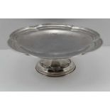 JAMES DEAKIN & SONS A SILVER COMPORT, petal shaped rim, on flared platform base, Sheffield, the year