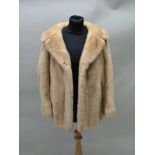 A NATURAL PALOMINO MINK JACKET, from 'T. Harrison & Co.', Worcester with original receipt
