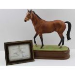 A ROYAL WORCESTER 'NIJINSKY' CERAMIC RACE HORSE, limited edition No.114 of 500, modelled by Doris