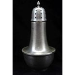 JOSEPH GLOSTER LTD. A SILVER SUGAR CASTER, engine turned decoration to the neck and the body,