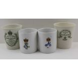 TWO ROYAL COMMEMORATIVE BEAKERS AND TWO MUGS, each in relation Edward VII and Queen Alexandra 1902